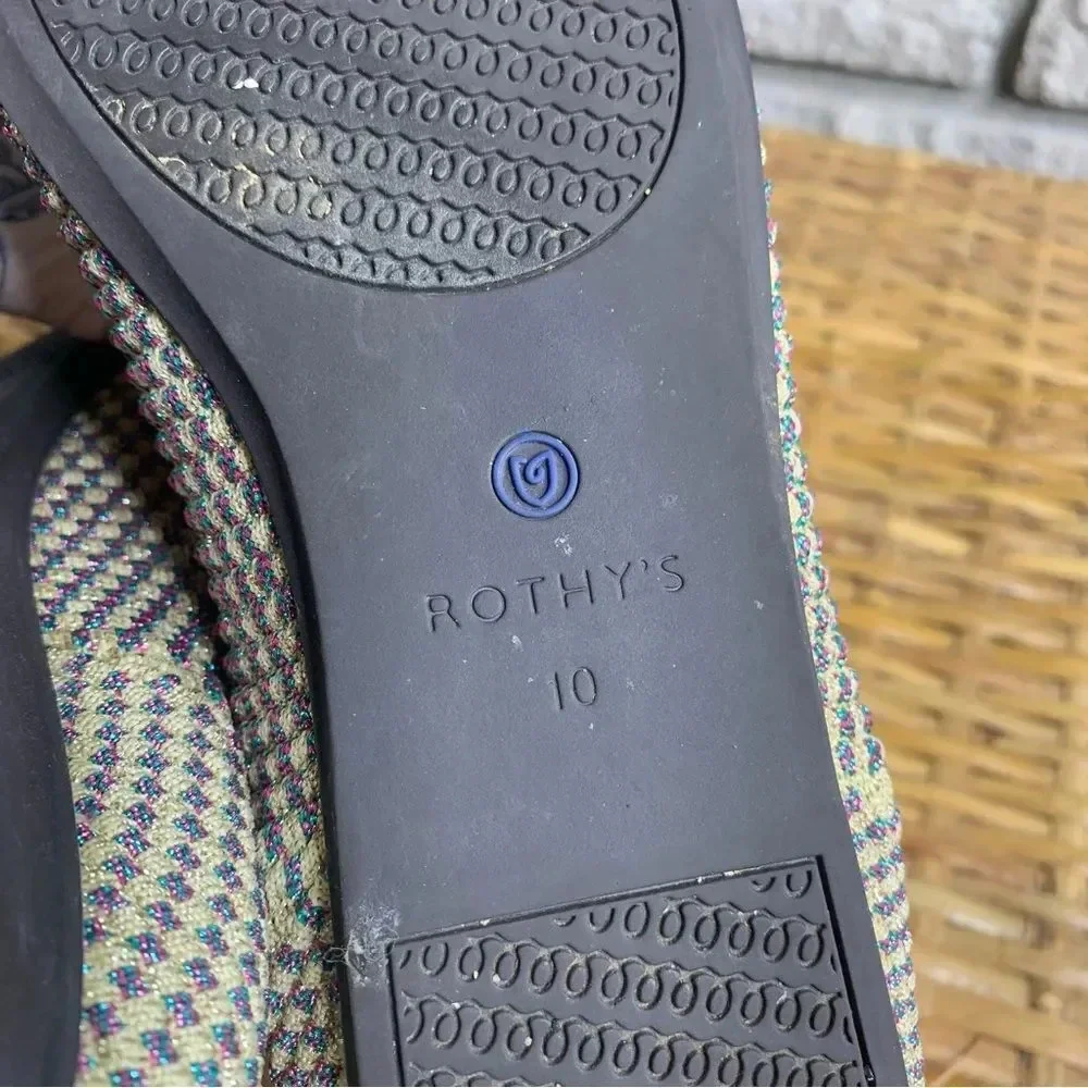 ROTHY'S Limited Edition Round Toe Metallic Multi Flat - Picture 9 of 10